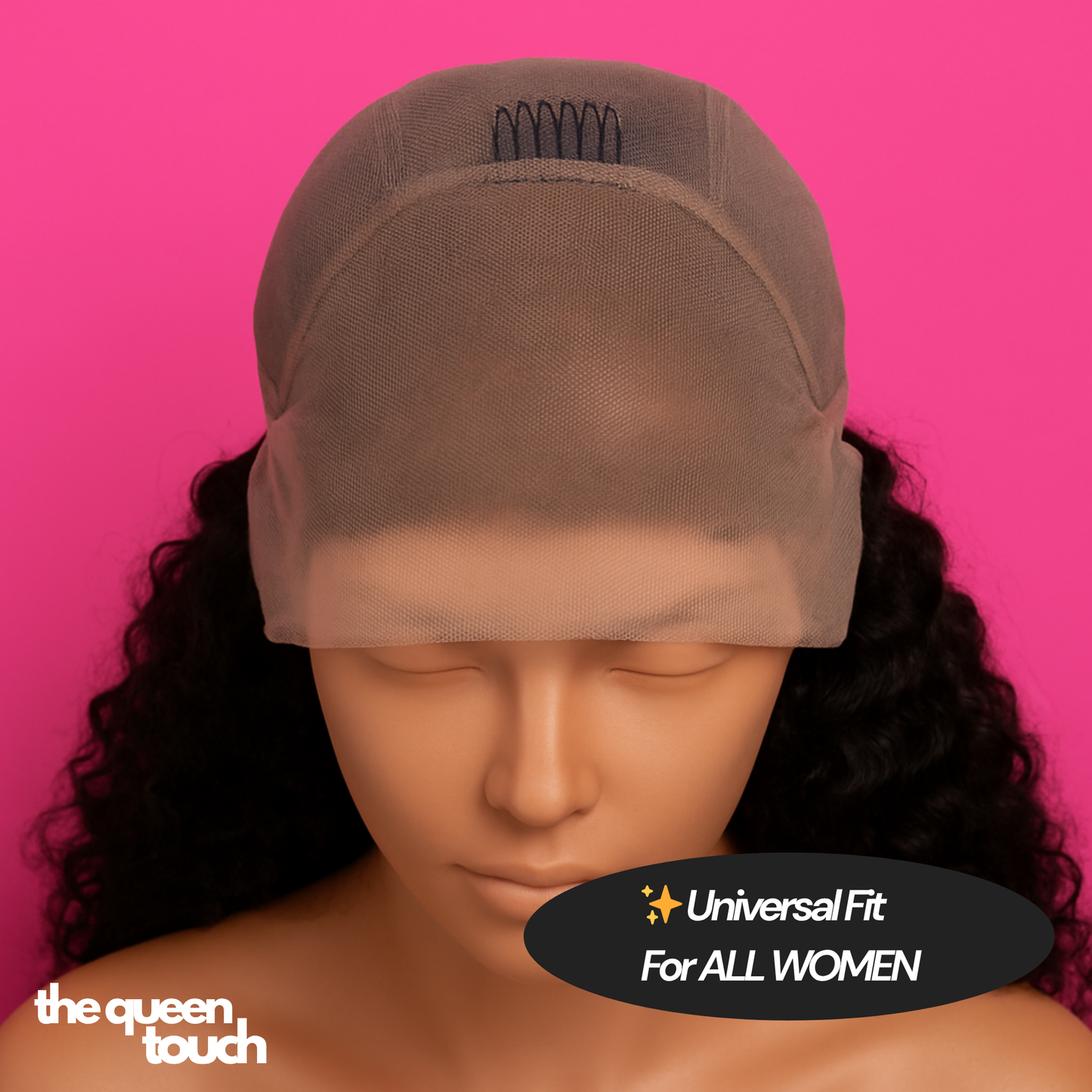TheQueenTouch - Black Side Part Wavy Wig (FREE GIFT)